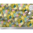 thumbnail image 3 of Soimoi Poly Georgette Fabric Leopard & Argyle Patchwork Fabric Prints by Yard 42 Inch Wide, 3 of 3
