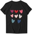 thumbnail image 2 of TIMIFIS T-Shirts pour Femmes de la Saint-Valentin Été Décontracté Manches Courtes Col Rond T-Shirts Mode T-Shirt Imprimé Cœur d'Amour, 2 of 4