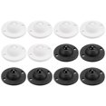 thumbnail image 1 of Unique Bargains 12Pack Adhesive Mini Caster Wheels, Swivel Universal Caster 360 Rotation Sticky Pulleys (White,Black), 1 of 7