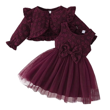 Zecgelong Ensemble de Tenues pour Filles Automne Robe pour Tout-Petits avec Cape Haut et Robe pour Bébés Filles de 6 Mois à 3 Ans Tenue Décontractée Tenue d'Automne Ensembles d'Été pour Filles