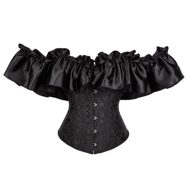 LSLJS Bustier Bustier Tube pour Femmes Aguichant Vintage Gothique de Fête à Fleurs à Lacets Ajusté, Haut Corset