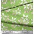 thumbnail image 3 of Soimoi Green Poly Georgette Fabric Dot & Floral Printed Fabric 1 Yard 52 Inch Wide, 3 of 3
