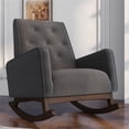thumbnail image 3 of Dalston Tight Back Microfiber Indoor Nursery Rocking Chair in Dark Gray, 3 of 6