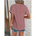 thumbnail image 3 of Hauts à Manches Courtes pour Femmes Mode Printemps/été Décontractée Ample Col Rond Manches Courtes Haut pour Femmes Aguichant Hauts d'Été pour Femmes Hauts à Manches Courtes T-Shirts pour Femmes Mode, 3 of 6