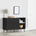thumbnail image 1 of South Shore Mezzy 2-Door Sideboard with Open Storage, in Black Oak, 1 of 13