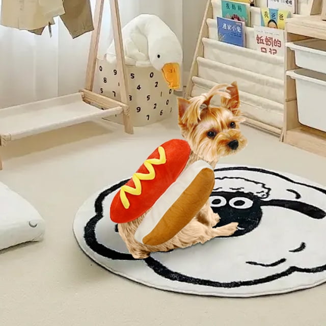 New Hot Dog Burger Cartoon Puppy Cat Pet Costume