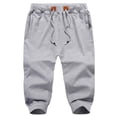 thumbnail image 2 of SHIXIAOO Men's Casual Sports Drawstring Zipper Three-Pocket Cropped Trousers, 2 of 4