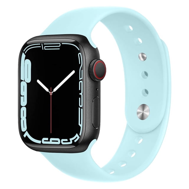 ALMNVO Silicone Sport Watch Strap for Apple Watch Bands 38mm 44mm 40mm 41mm 45mm 42mm for Women Man, Silicone Sport Replacement Wristband Bracelet for iWatch Bands Series 6 SE 7 5 4 3 2 1