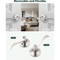 thumbnail image 4 of Satin Nickel Door Handle Interior Brushed Nickel Passage Door Lever for Hall and Closet Keyless Door Lock Set Reversible for Left Right Sided Doors Leverset Handleset, 4 of 7