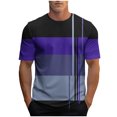 thumbnail image 2 of Weiqiqre T-Shirts pour Homme à Manches Courtes Tee à Blocs de Couleur Col Ras du Cou Chandail Décontracté Basique, 2 of 4