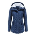 thumbnail image 1 of BESTSPR Veste d'Hiver à Capuche en Laine d'Agneau pour Femmes Veste en Coton pour Femmes, 1 of 6
