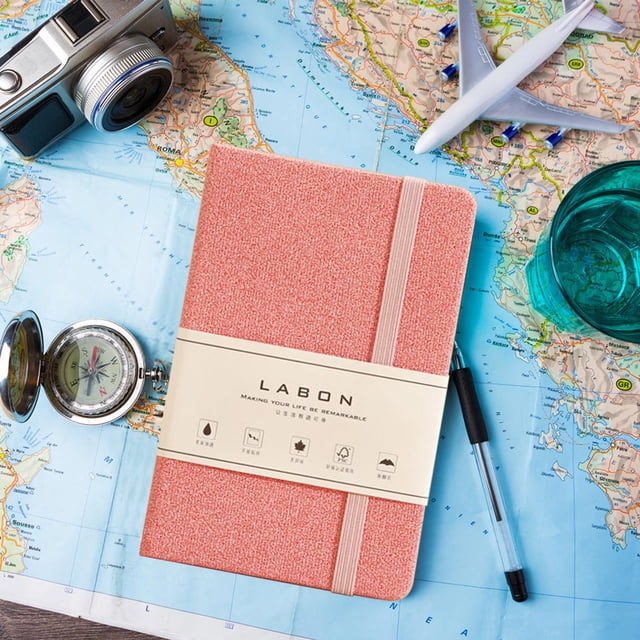 A6 Leather Journal Notebook with 160 Lined Pages, Hardcover Bound, 100gsm No-Bleed Paper & Inner Pocket - Perfect for Writing, Travel, and Gift Giving