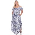 thumbnail image 2 of White Mark Women's Cold Shoulder Tie Dye Maxi Dress, 2 of 6