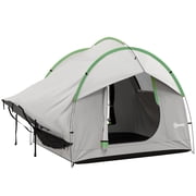 Outsunny Car Camping Tent with 3 Doors, 2000mm Waterproof, Grey and Green