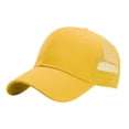 thumbnail image 1 of Aocisk Structured Trucker Baseball Cap Adjustable Six Panel Design Bulk Pack Snapback Hat Yellow One Size, 1 of 3