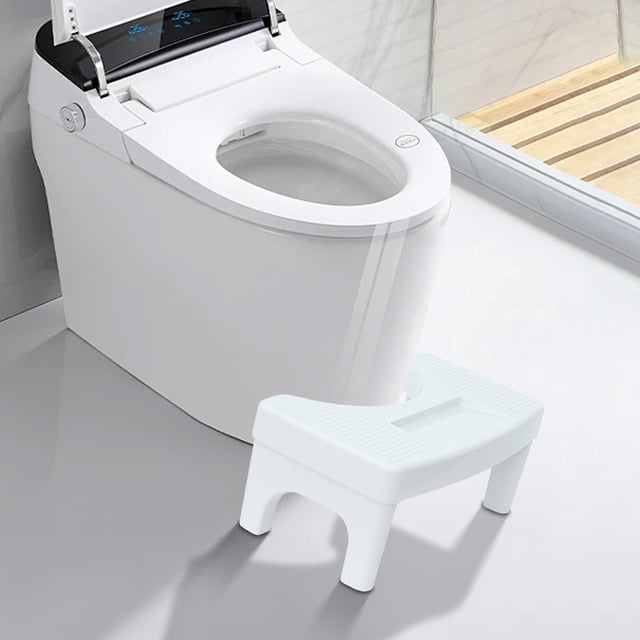 Birdeem Toilet Footstool Squatting Stool, Non-Slip Bathroom Step Stool with 6.7 Inch Height, Ergonomic Design for Adults and Kids, Space Saving Under Toilet Storage