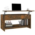 thumbnail image 2 of vidaXL Coffee Table Smoked Oak 102x50x52.5 cm Engineered Wood, 2 of 5