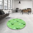 thumbnail image 4 of Ahgly Tapis Rectangulaire Lavable en Machine Intérieur Transitionnel Vert Émeraude, 2 Pieds x 5 Pieds, 4 of 7