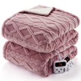 thumbnail image 1 of Bingirl Thick Tufted Sherpa Queen Heated Blanket with 10 Heating Levels and 10 Time Settings, ETL Certified, Fast-Heating, 84×90 Inches, Pink, 1 of 8