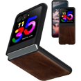 thumbnail image 1 of for Moto Razr Plus 2023 Case, Moto Razr + 2023 Leather Case, Slim Folio Flip Cover PU Leather Hard PC Plastic, 1 of 5
