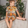thumbnail image 4 of Sikiie Ensemble de Pyjama à Manches Courtes pour Enfants Imprimé Flamants Roses d'Halloween, Haut à Col Rond avec Taille Élastique et Shorts, Ensemble Deux Pièces, Adapté aux Pyjamas et Vêtements de Maison-3TG, 4 of 6