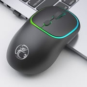 Chmadoxn Wireless Mouse With Dazzling Lights 2.4G Noiseless Mouse With USB Receiver Portable Computer Mice For Desktop Computer Laptop Wireless Mo-use