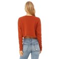 thumbnail image 2 of Bella Plus Canvas B53205204 Womens Cropped Crew Fleece, Brick - Medium, 2 of 3