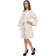 thumbnail image 3 of Bimba Robe Imprimée Feuilles pour Femmes Kimono de Demoiselle d'Honneur - 30, 3 of 4