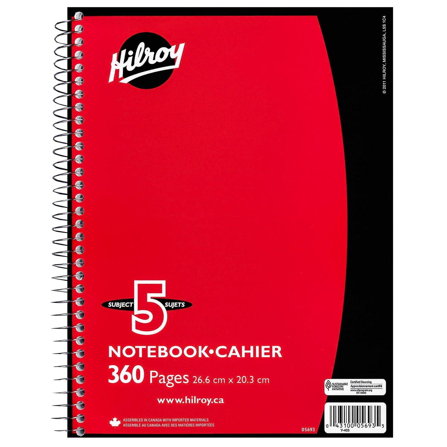 Hilroy - Cahier à 5 sujets, 360 pages