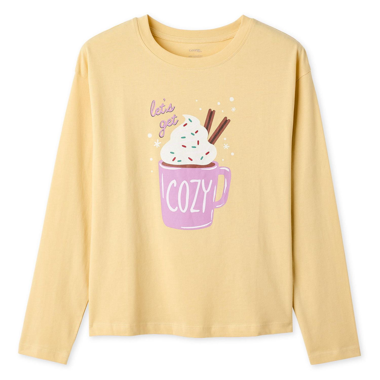 George Girls' Long-Sleeve Graphic T-Shirt
