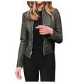 thumbnail image 1 of 2025 Femmes Manches Longues en Molleton Femmes Cardigan Court à devant Ouvert Veste de Course pour Femmes Veste de Complet Manteau, 1 of 3