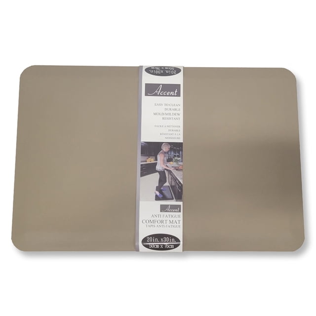 Tapis Anti-Fatigue, Résistant à la Moisissure, 30 Pouces x 20 Pouces, Beige