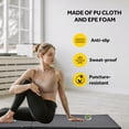 thumbnail image 3 of 2" Thick Tri-Fold Exercise Gym Mat with Carrying Handles, PU Leather Fitness Mat Gymnastics Yoga Tumbling Mat, 3 of 8