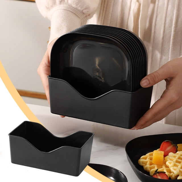 Birdeem Plastic Plates Reusable,Plastic Dinner Plates,Plates W 5.7Inch X L 5.7Inch Impregnable Dinner Plates Dishwasher Microwave Safe Plastic Plates Reusable Lightweight Plates for Kitchen or Camping