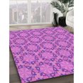 thumbnail image 3 of Ahgly Company Machine Washable Indoor Rectangle Transitional Heliotrope Purple Area Rugs, 7' x 10', 3 of 7
