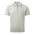 thumbnail image 4 of ylioge Mens Casual Golf Tees Shirts Pullover Short Sleeve Tshirts Shirt Button Collared Basic Solid Color Loose Comfort Relaxed Office Work Tops, 4 of 8