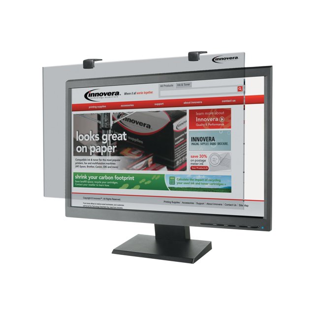 Essendant,Inc Innovera Filtre Protecteur Antireflet pour Moniteur, Filtre, Reflet, 24"W, Noir