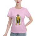 thumbnail image 1 of T-Shirt Basique à Manches Courtes pour Femme une Pièce Singe Jaune, 1 of 6