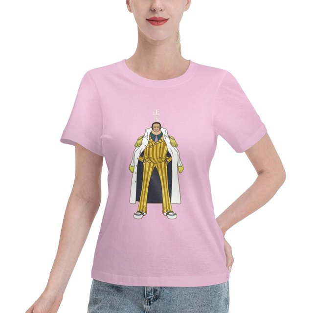 T-Shirt Basique à Manches Courtes pour Femme une Pièce Singe Jaune