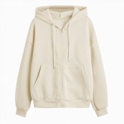 Zshosam Hoodie Women Graphic Women Zipper Pullover Sweatshirt Long Sleeve Hoodies Pocket Fleece Basic Sweater XXL,(Beige XXL)