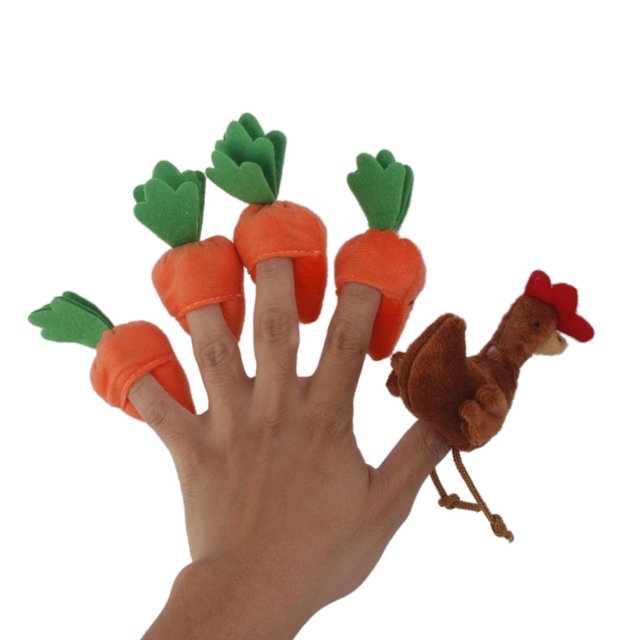 serony Ensemble de 10 Pcs Marionnettes à Doigt de Conte de Fées Marionnettes à Doigt de Conte de Fées Marionnettes à Doigt - Conte de Fées Soupe aux Carottes de Monsieur Lapin
