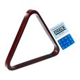 thumbnail image 1 of QualitChoice Table de Billard Triangle Porte-Balles Bois Noir Jeu de Table Maison pour Intérieur Marron 33cm, 1 of 6