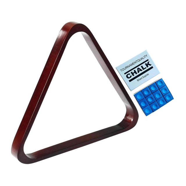 QualitChoice Table de Billard Triangle Porte-Balles Bois Noir Jeu de Table Maison pour Intérieur Marron 33cm