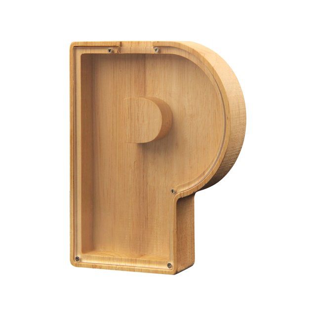 Boîte de Rangement en Bois pour Lettres Anglaises, Verre Transparent