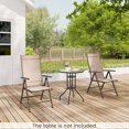 thumbnail image 3 of Costway 1 PCS Patio Folding Dining Chair with 7-Level Adjustable High Backrest for Garden Brown, 3 of 10