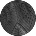 thumbnail image 1 of Ahgly Company Tapis d'Intérieur Lavables à la Machine, Ronds, Noirs, 6' Ronds, 1 of 7