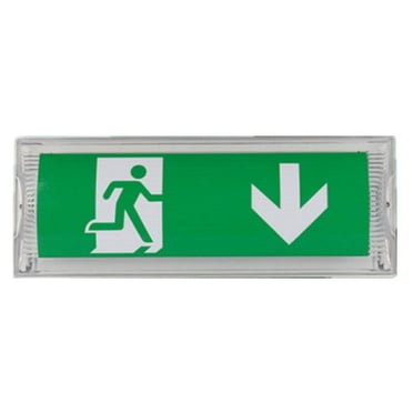 Emergency Exit Sign With Cool White Thin Profile Led For Surface Mounting, Snap Together Construction And Dual Voltage Input Ensures Easy Installation And Flexibility