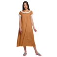 thumbnail image 1 of Moomaya Chemise de Nuit en Coton à Col en V pour Femmes à Manches Courtes, 1 of 5