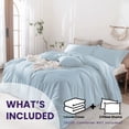 thumbnail image 2 of Beddora 100% Cotton Duvet Cover Set – All-Season Breathable – Secure Corner Ties & Button Closure – Queen & King Sets, 2 of 7
