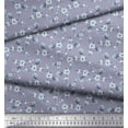 thumbnail image 3 of Soimoi Poly Georgette Fabric Leaves & Magnolia Floral Printed Fabric 1 Yard 52 Inch Wide, 3 of 5